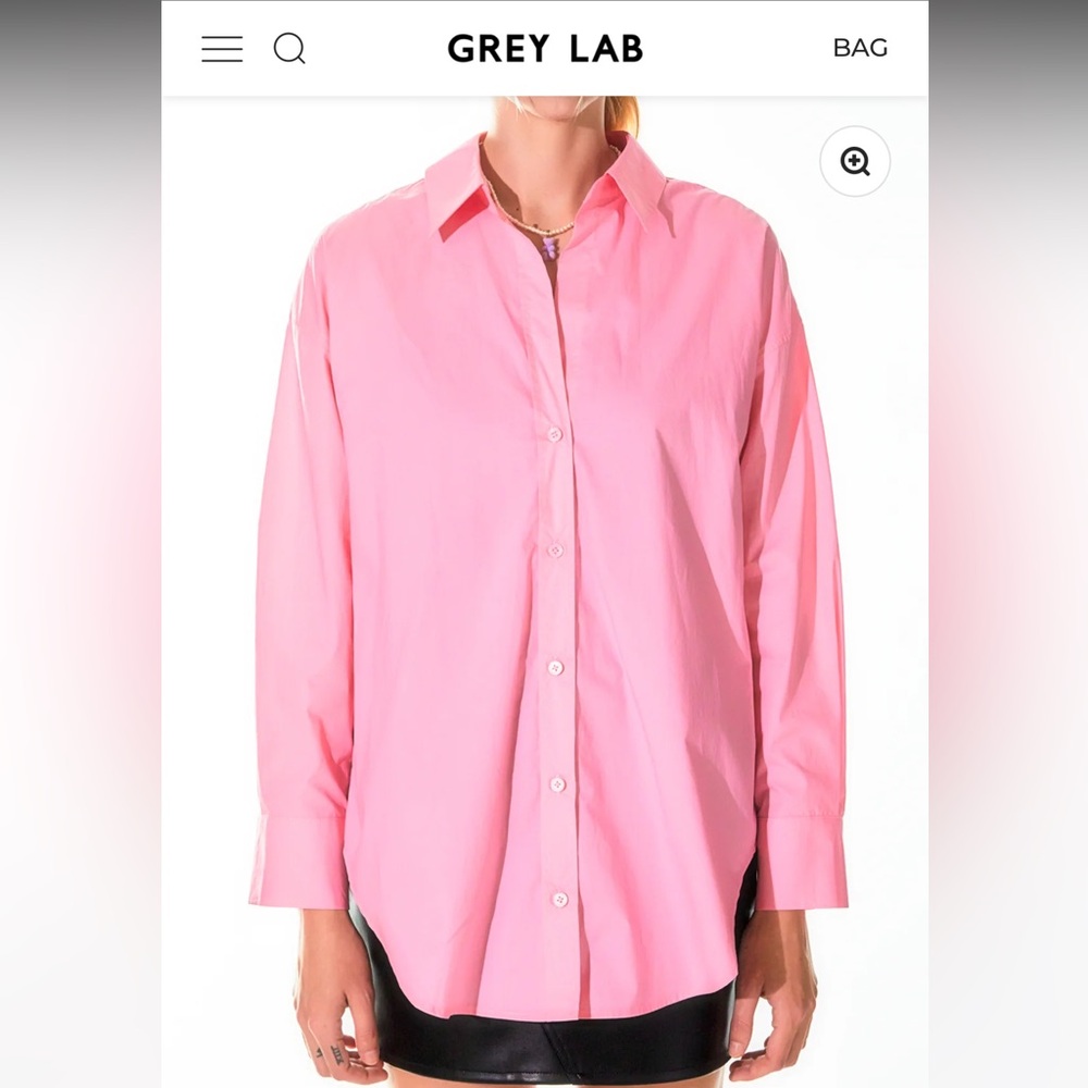 Grey Lab XS oversized button down